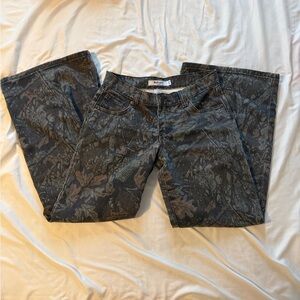 Cano Patterned Wide Leg Jeans